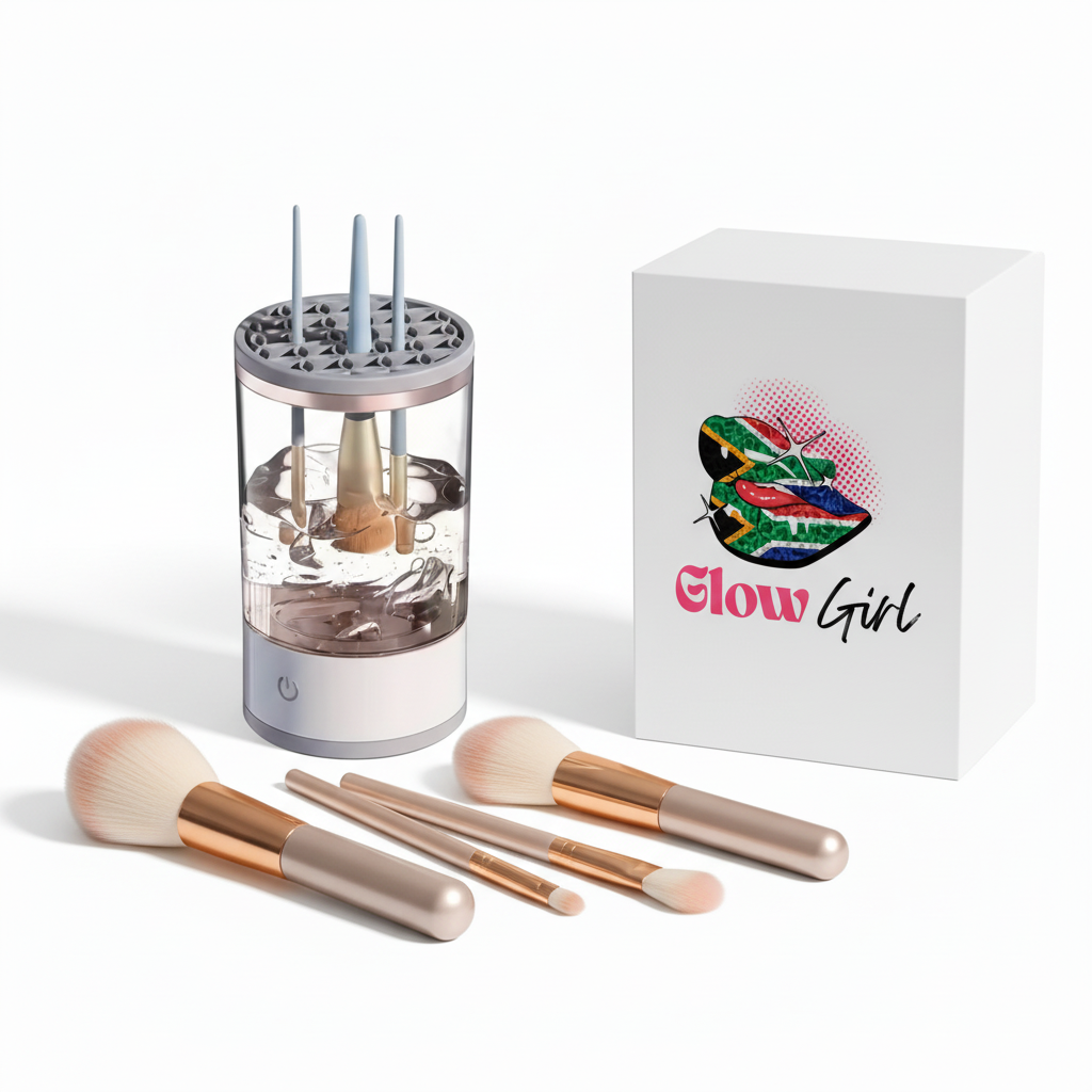 Brush Cleaner with Champagne Gold Brushes